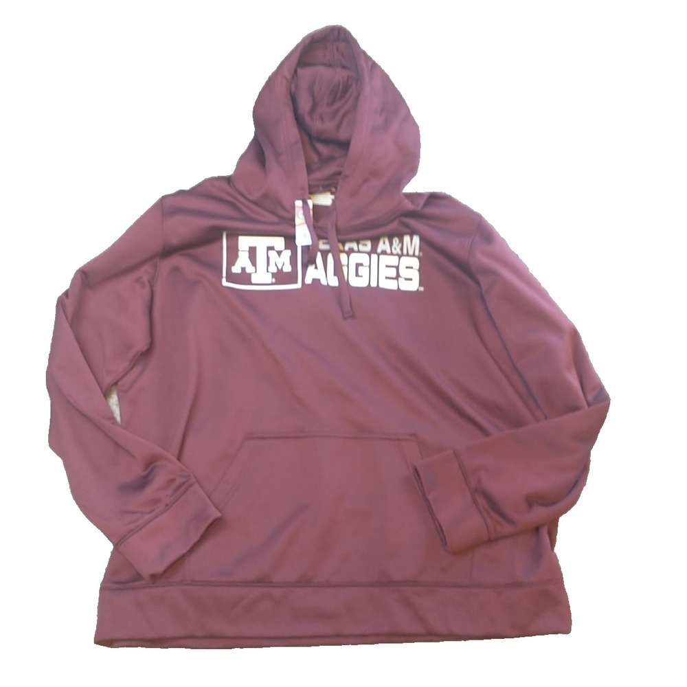 Fanatics Texas A&M Aggies Mens 2XL Maroon Pullover Hoodie Sweatshirt NWT
